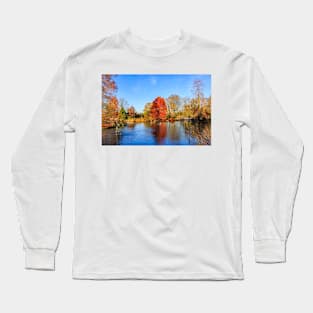 Winter Lake Scene Long Sleeve T-Shirt